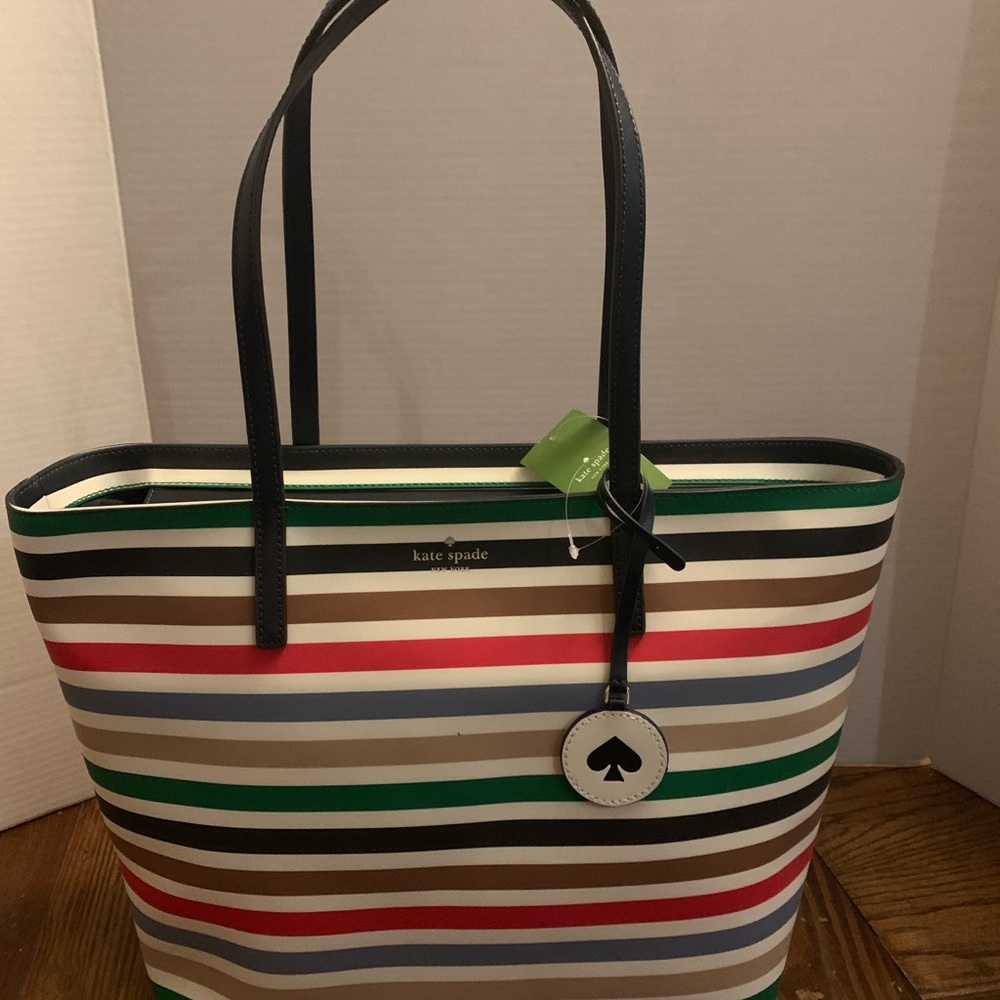 Kate Spade Large Tote rainbow  New with tags NWT